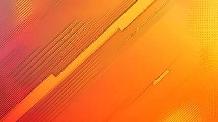 Leinwandbilder - Vibrant orange gradient background with diagonal geometric patterns