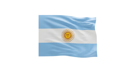Poster - 3d Argentina flag national sign symbol On a white background