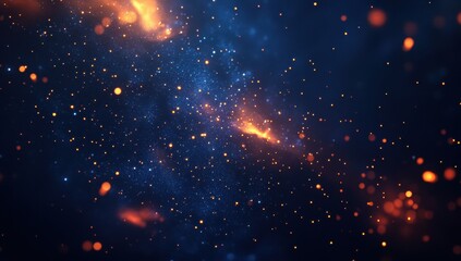 Wall Mural - cosmic sparks dance in a vibrant nebula