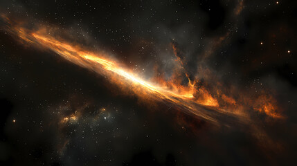Wall Mural - A vast and mysterious supermassive black hole in deep space, with colorful cosmic dust and gas spiraling into the abyss. Cosmic Abyss. Illustration