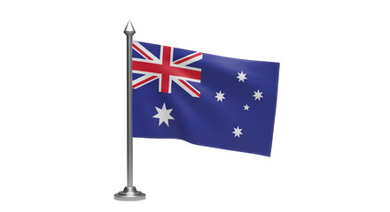 Poster - 3d Australia flag national sign symbol On a white background
