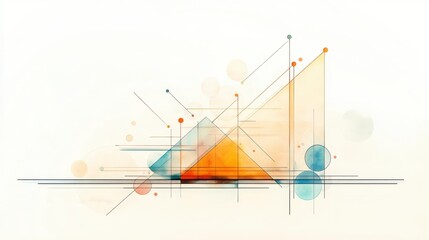Poster - Abstract geometric design featuring vibrant colors and dynamic lines.