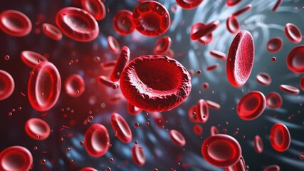 Aufkleber - This 3D visuals of synthetic blood cells showcase advances in hemoglobin transfusion tech.