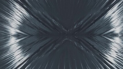 Poster - Dark gray abstract pattern dynamically expanding from central point, revealing intricate geometric design with smooth, flowing motion and seamless looping effect