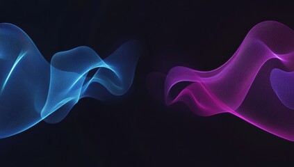 Wall Mural - abstract fluid lines in blue and purple