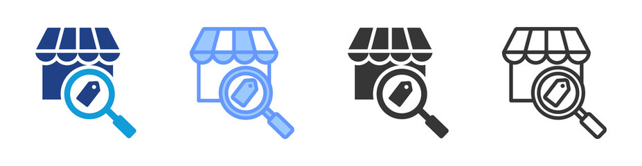 Poster - Brand Analysis icon set multiple style collection