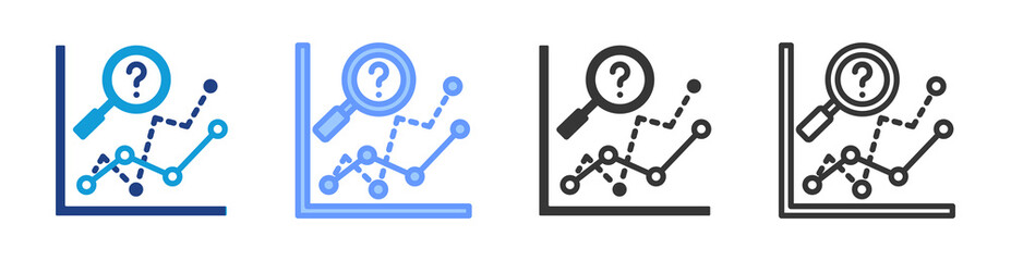Poster - Analysis Forecasting icon set multiple style collection