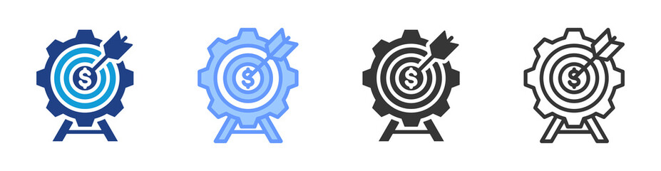 Poster - Business Mission icon set multiple style collection