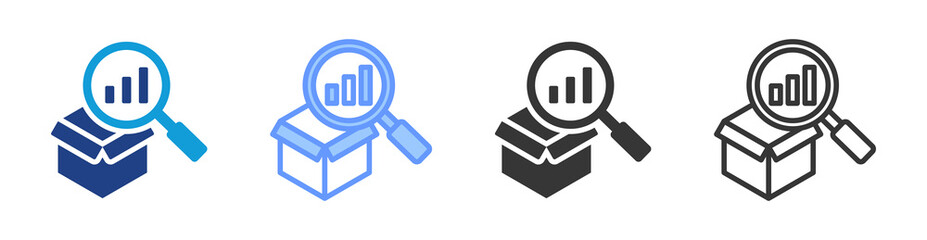 Poster - Demand Analysis icon set multiple style collection