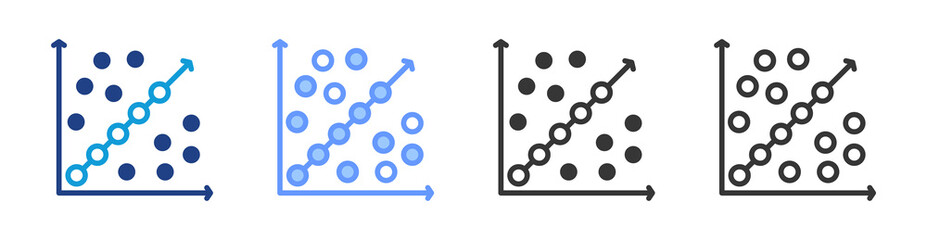 Aufkleber - Regression icon set multiple style collection