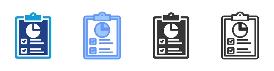 Poster - Data icon set multiple style collection