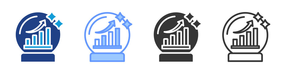 Poster - Prediction icon set multiple style collection