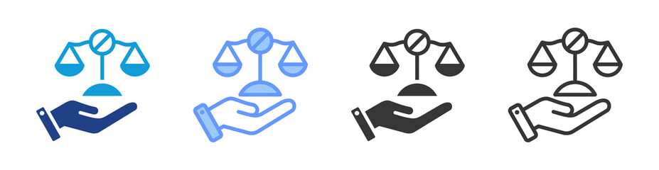 Poster - Unblased icon set multiple style collection