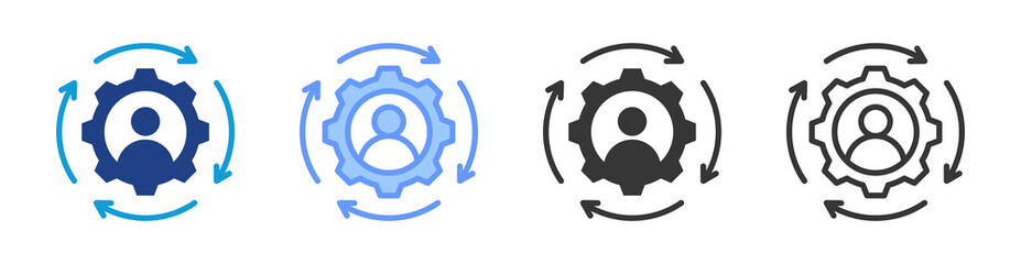 Poster - Consistency icon set multiple style collection