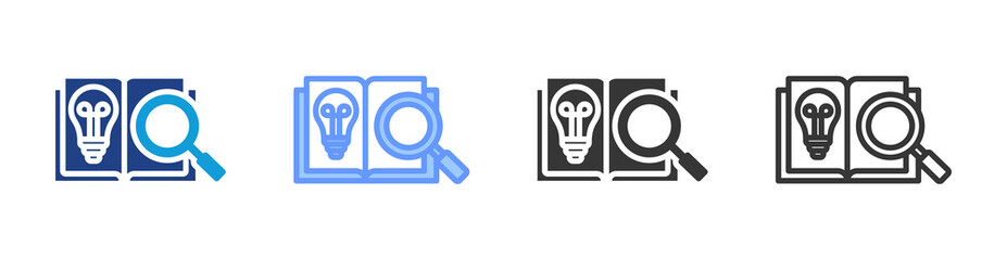 Poster - Study icon set multiple style collection
