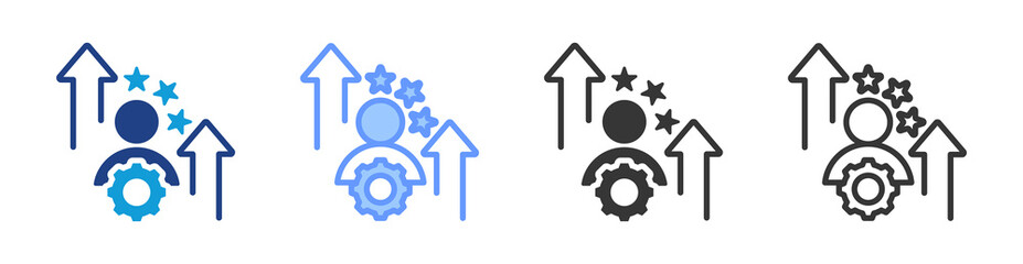 Poster - Self Improvement icon set multiple style collection