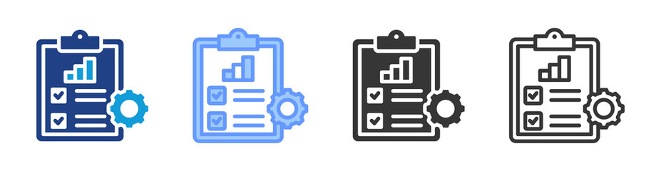 Poster - Development Plan icon set multiple style collection