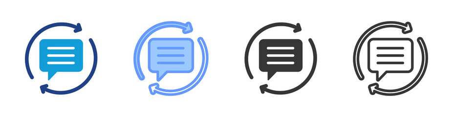 Poster - Feedback Loop icon set multiple style collection