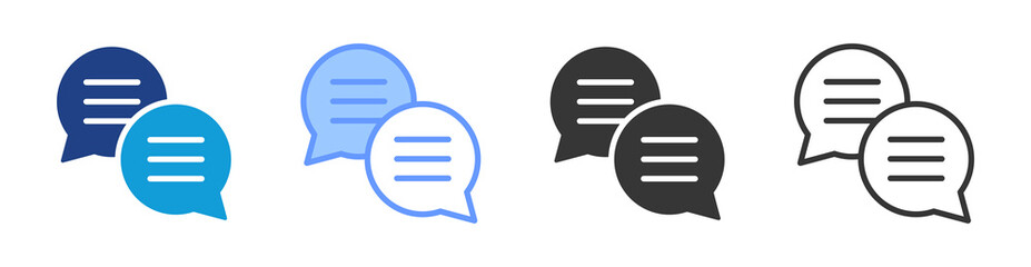 Poster - Communication icon set multiple style collection
