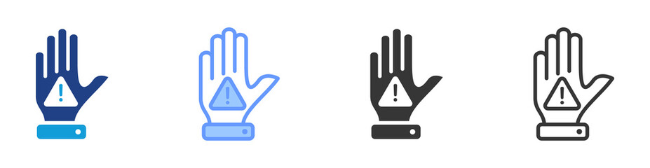 Aufkleber - Crisis Prevention icon set multiple style collection
