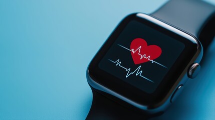 Poster - Heart rate monitor display on smartwatch device