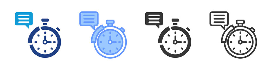 Poster - Time Frame icon set multiple style collection