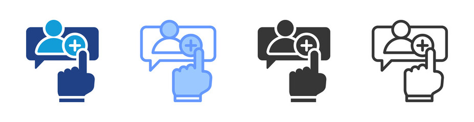 Poster - Followers icon set multiple style collection