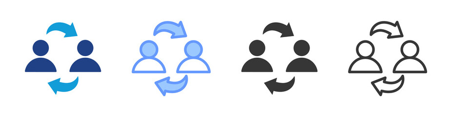 Poster - Engagement icon set multiple style collection