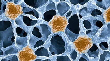 Poster - Microscopic view of cellular structures with cells
