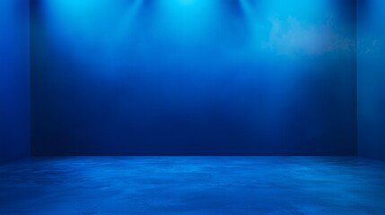 Poster - Professional Blue Background with Ambient Lighting for Presentations