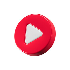 Poster - play button 3d rendering icon realistic