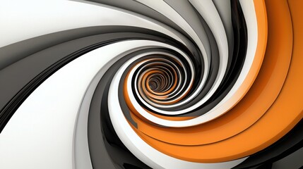 Poster - Artistic spiral design captured in an abstract style representing motion and creativity in a modern digital context