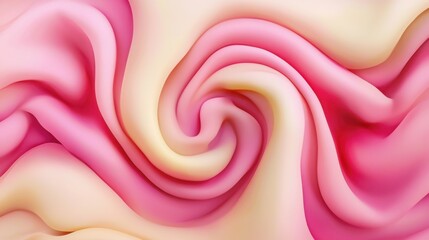 Poster - Stunning pink and white swirl in abstract digital spiral flow creating a unique visual experience of movement