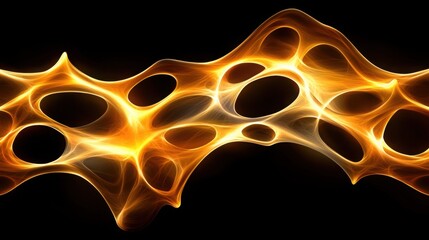 Poster - Intense flame dancing vividly against a solid black background evoking passion and energy in a striking abstract composition