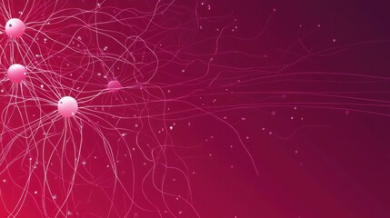 Poster - Highly detailed brain with numerous neurons illustrating the complexity of neural connections in an abstract style