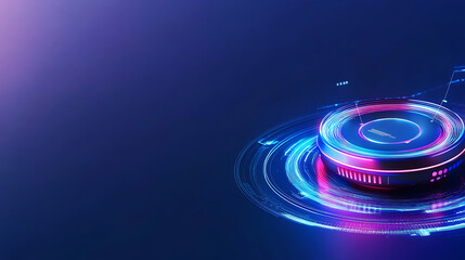 Fototapete - Dynamic abstract technology background illustrating futuristic concepts digital space graphic design modern environment close-up view