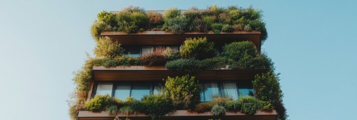 Fototapete - Vertical Eco-Architecture Revolution Biophilic Urban Design Transforming Sustainable Skyscrapers with Living Green Facade Innovations
