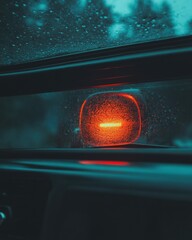 Leinwandbilder - Cinematic Automotive Tech Narrative Moody Climate Control Interface Revealing Immersive Digital Comfort Experience in Next-Gen Vehicle Design
