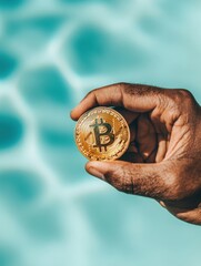 Aufkleber - Money Smart Week Fintech Revolution Golden Bitcoin and Digital Empowerment - Crypto Literacy for Modern Financial Independence in Emerging Markets
