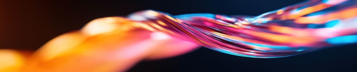 Aufkleber - Fluid Dynamics Visualization Vibrant Chromatic Wave Abstraction Illustrating Digital Transformation, Innovation, and Performance Momentum in Next-Gen Design Aesthetics