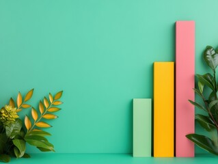 Poster - Green Horizon Sustainable Investment Performance Visualization with Vibrant Growth Charts, Eco-Friendly Financial Strategy for Modern Market Intelligence