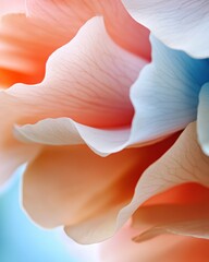 Aufkleber - Ethereal Botanical Softscape Pastel Translucent Petal Macro for Wellness Branding, Digital Mindfulness and Creative Inspiration