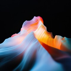 Poster - Fluid Dynamics Ethereal Digital Wave with Gradient Luminescence - Next-Gen Visualization for Tech Innovation and Creative Design Platforms