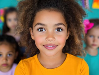 Aufkleber - Vibrant Inclusive Early Learning Gen Z Classroom Diversity and Emotional Intelligence Showcase for Modern Educational Storytelling and Multicultural Engagement