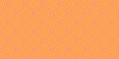 Poster - overlapping creative diamond circle abstract orange pattern waves texture. geometric digital fabric 