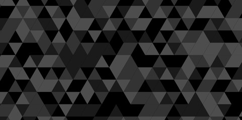 Fototapete - Vector black and gray polygon Mosaic triangle overlap texture background. black and gray overlapping cube square low polygon texture wallpaper. abstract surface creative diamond pattern corporate.	
