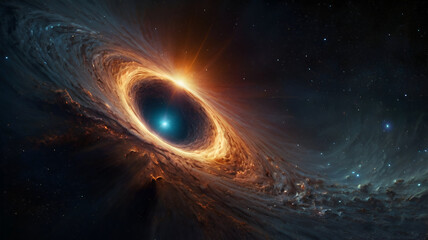 Wall Mural - Ultra High-Resolution Black Hole with Swirling Cosmic Energy