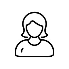 Poster - Woman Avatar Outline Icon
