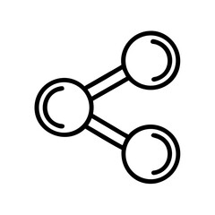Fototapete - Share Icon - Outline Style