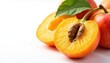 © chaiwat - Sun-dried apricots, vibrant orange against pure white , background, healthy eating, texture